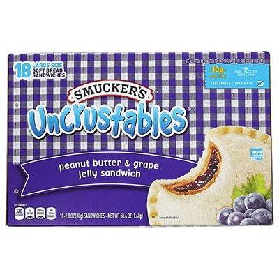 Smucker's Uncrustables Frozen Peanut Butter And Grape Jelly Sandwich ...