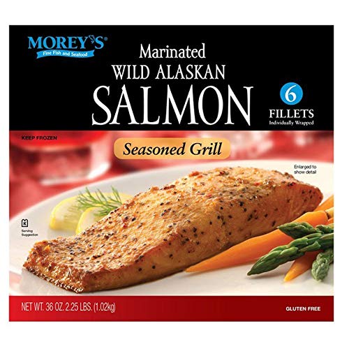 Morey’s Marinated Wild Alaskan Frozen Salmon 2 Boxes of 6 Fillets