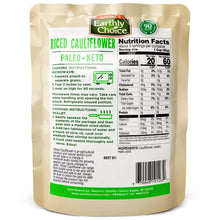 Load image into Gallery viewer, Nature’s Earthly Choice Riced Cauliflower 2 Pack of 6 Pouches, 8 oz Each Pouch
