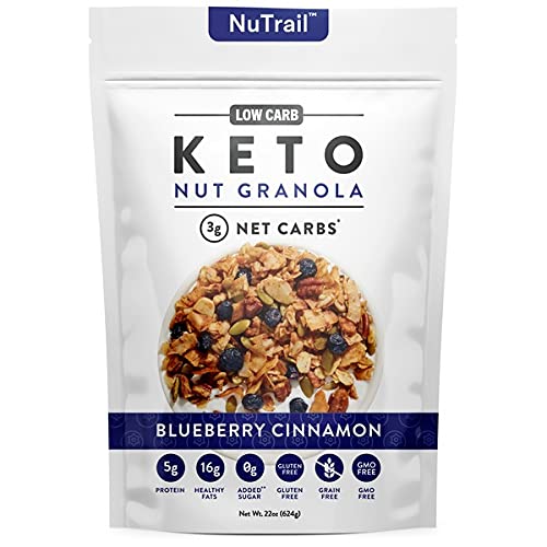 NuTrail Keto Nut Granola Blueberry Cinnamon 3 Pack 22 oz Each