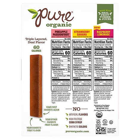 Pure Organic Layered Fruit Bars Variety 2 Pack, 28 Bars Each