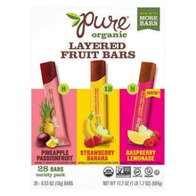 Load image into Gallery viewer, Pure Organic Layered Fruit Bars Variety 2 Pack, 28 Bars Each
